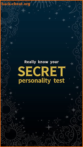 SECRET personality test screenshot