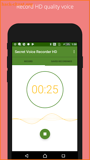 Secret voice recorder (SVR) screenshot