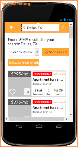 Section 8 Affordable Rent screenshot