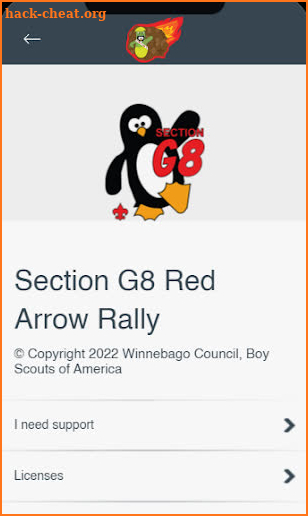 Section G8 Red Arrow Rally screenshot