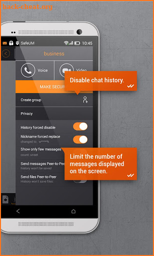Secure messenger SafeUM screenshot