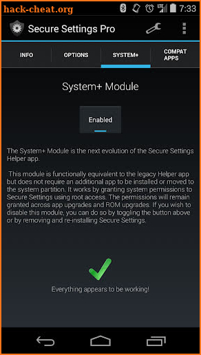 Secure Settings screenshot