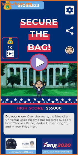 Secure The Bag! The Unofficial Game of #YangGang screenshot