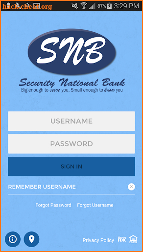 Security National Bank screenshot