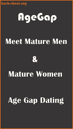 Seeking Mature Singles For Age Gap Dating - AgeGap screenshot