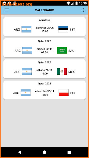 Selección Argentina de fútbol screenshot