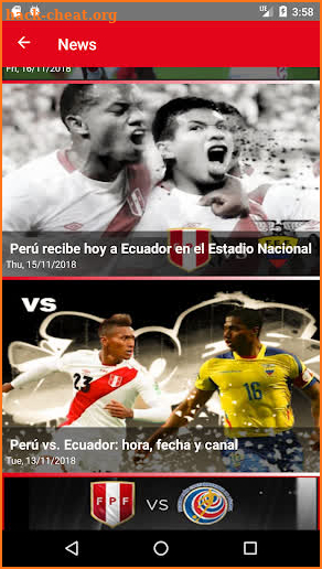 Selección Perú screenshot