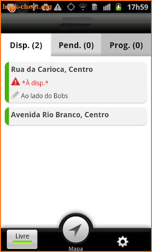 Select Passageiro - Motorista screenshot