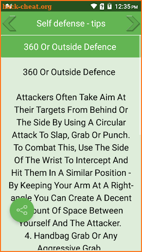 Self defense - tips screenshot