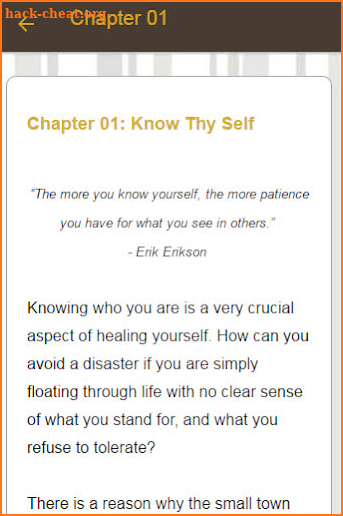Self Healing Course screenshot