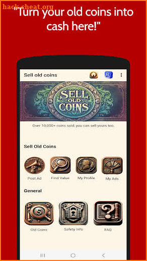 Sell old coins online screenshot