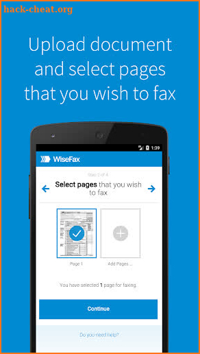 Send fax with WiseFax screenshot