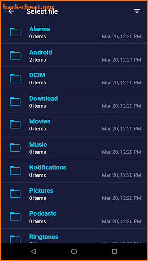 Send files to TV screenshot