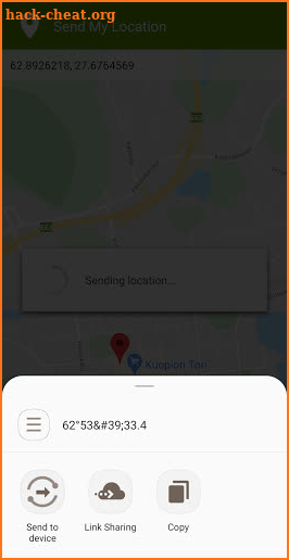 Send My Location screenshot