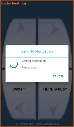 Send to Navigation screenshot