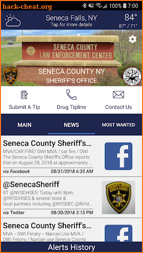 Seneca County NY Sheriff screenshot