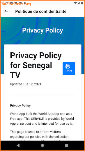 Senegal TV screenshot