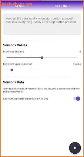 Sensor Check screenshot