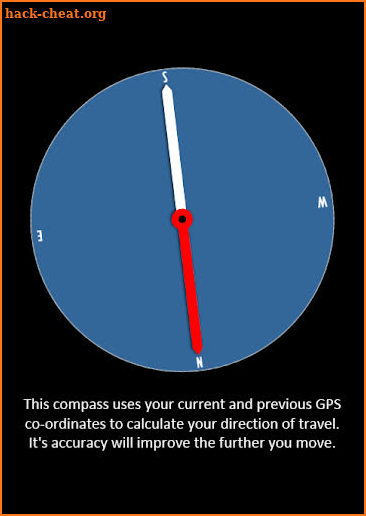 Sensorless GPS Compass Adfree screenshot