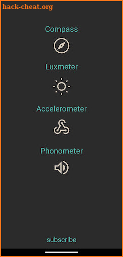 Sensors screenshot