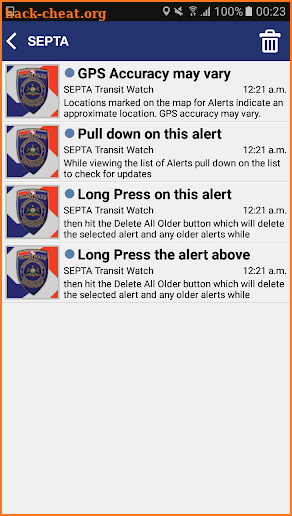 SEPTA Transit Watch screenshot