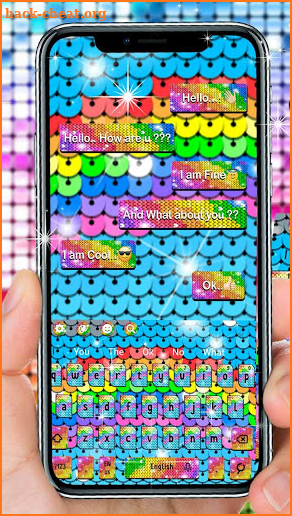 Sequin Rainbow Keyboard Themes screenshot