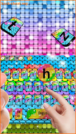 Sequin Rainbow Keyboard Themes screenshot