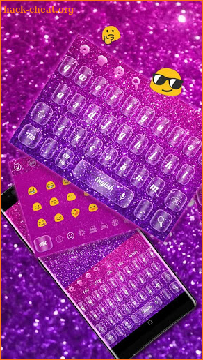 Sequins Purple Pink Keyboard screenshot