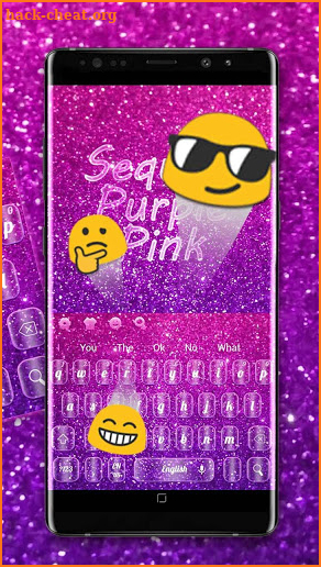 Sequins Purple Pink Keyboard screenshot