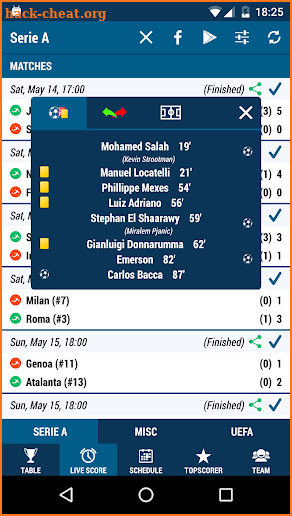 Serie A screenshot