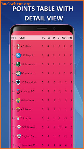 Serie A - serie a live scores football italia screenshot