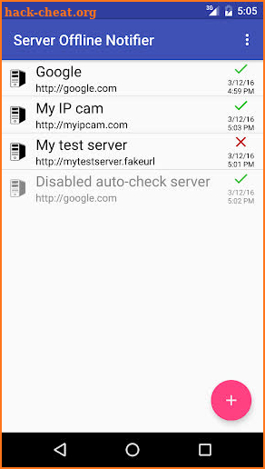 Server Offline Notifier screenshot