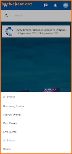 Service Council Events screenshot