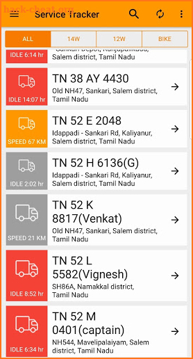 Service Tracker screenshot