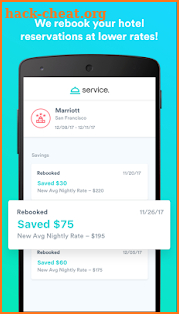 Service: travel happy, save money screenshot