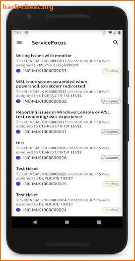 ServiceFocus Mobile screenshot