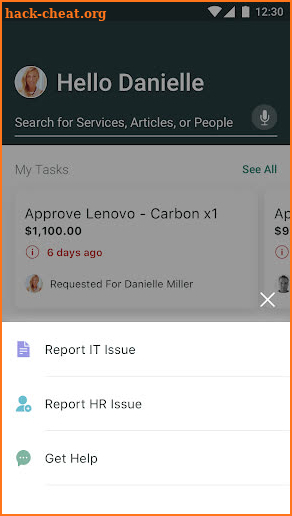 ServiceNow Mobile screenshot