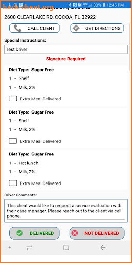 ServTracker Mobile Meals screenshot