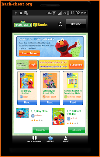 Sesame Street eBooks screenshot