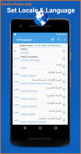 Set Locale Language for Android - Locale Setting screenshot