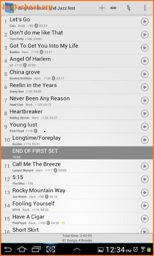 Setlist Helper and Song Book screenshot