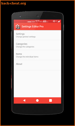 Settings Editor Pro screenshot