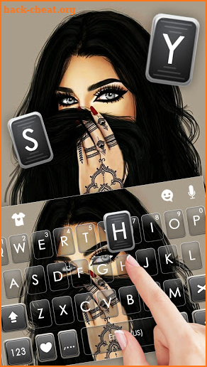 Sexy Eyes Cool Keyboard Background screenshot