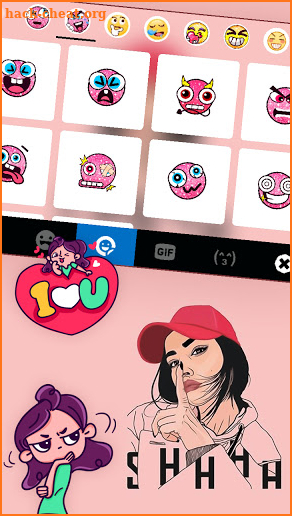 Sexy Lips Girl Keyboard Background screenshot