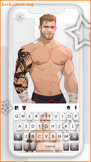 Sexy Muscle Wrestler Keyboard Background screenshot