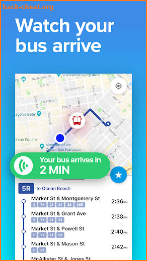 SF Bay Area Transit • Muni, BART, CalTrain, AC screenshot