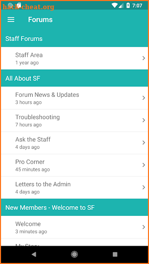 SF Mobile App screenshot
