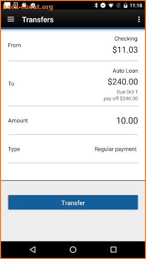 SFCU Mobile Banking screenshot