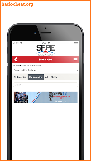 SFPE Events screenshot