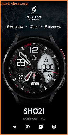 SH021 Watch Face, WearOS watch screenshot